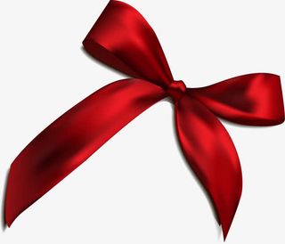 红色精美蝴蝶结免抠