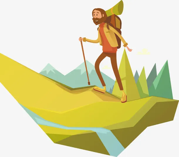 登山背包客免抠