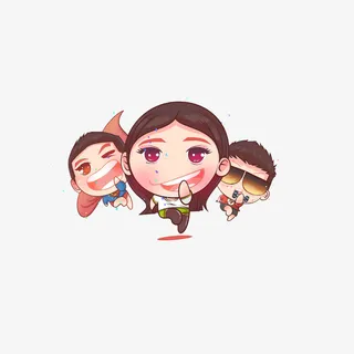 奔跑的卡通人物设计免抠