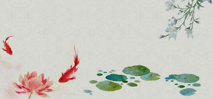 工笔画花鸟鱼虫背景设计图高清