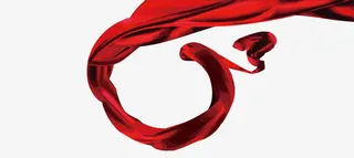 矢量红色绸缎免抠