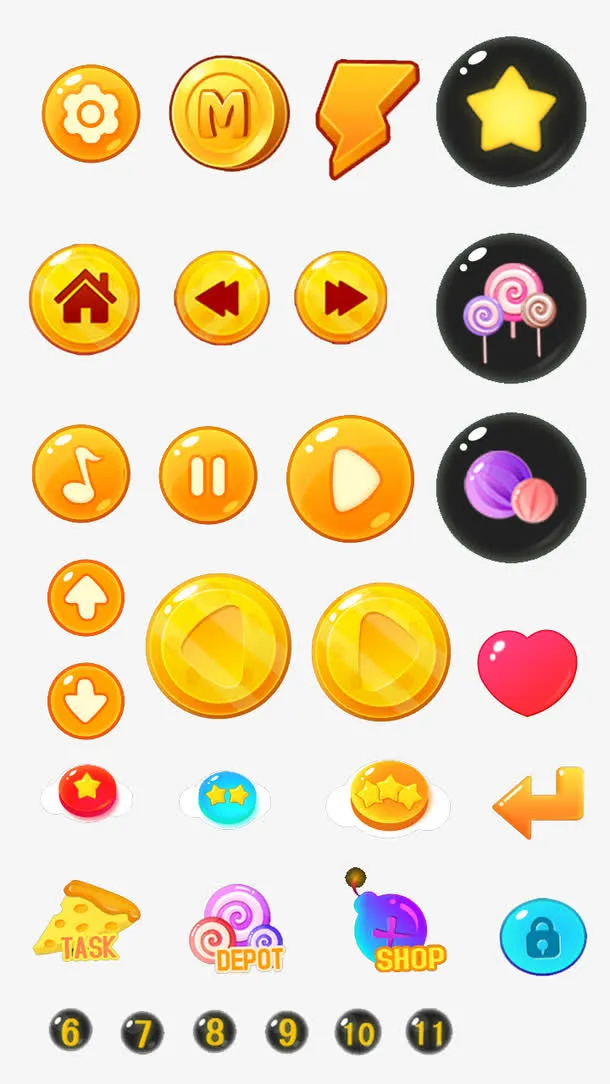 Q版UI素材免抠