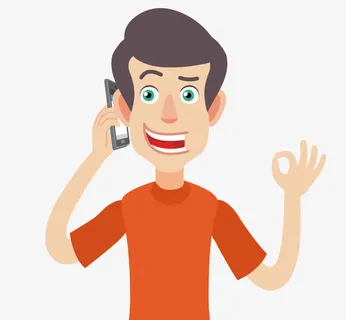 矢量打电话确认的人免抠