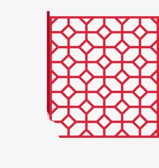 粉红色中国风花纹装饰免抠