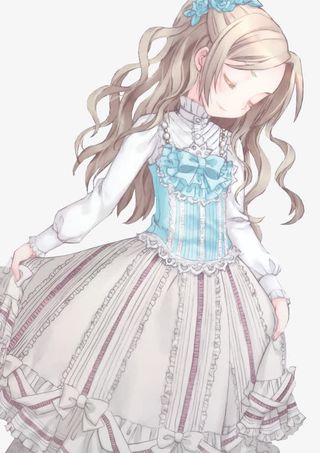 长卷发女孩免抠