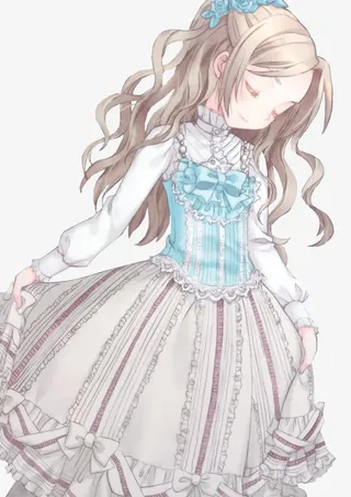 长卷发女孩免抠