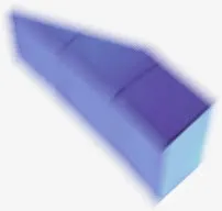 蓝色立体梯形免抠