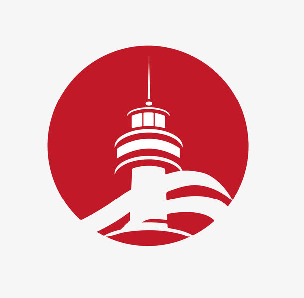 中国风灯楼灯塔标志免抠