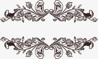 黑色树藤框架免抠