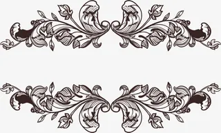 黑色树藤框架免抠