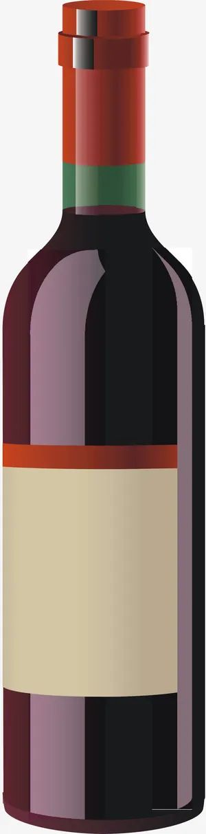 酒红色瓶子免抠