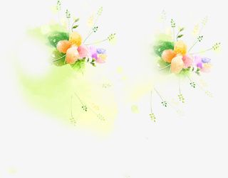 清新春季文艺花朵植物免抠