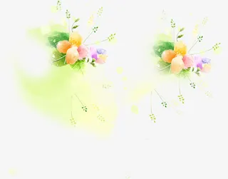 清新春季文艺花朵植物免抠