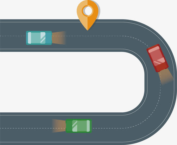 可爱矢量公路免抠