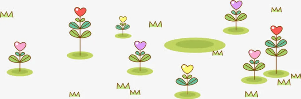 手绘小花草免抠