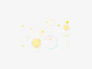 Q版可爱水果气泡装饰免抠