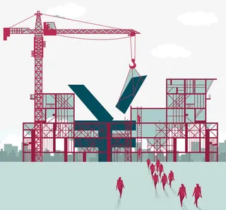 建筑工地插画免抠