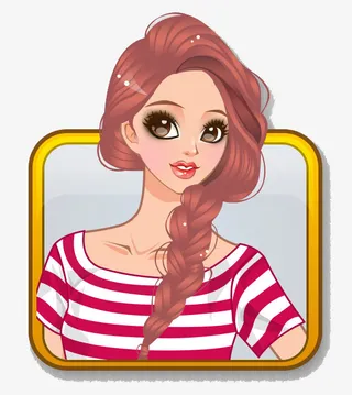 编辫子的姑娘免抠