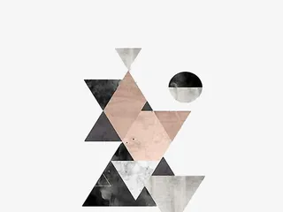 抽象图形组合创意现代装饰免抠