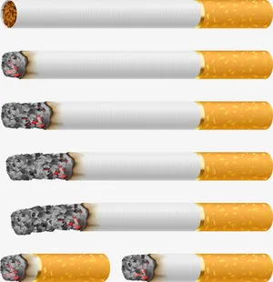 矢量燃烧的烟卷免抠