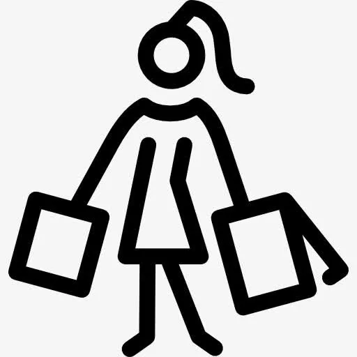 女人的购物图标免抠