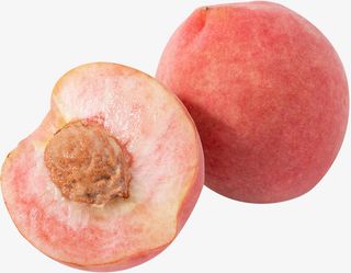 新鲜切开的桃子免抠