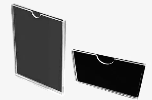 双层磨砂透明亚克力宣传展示牌免抠