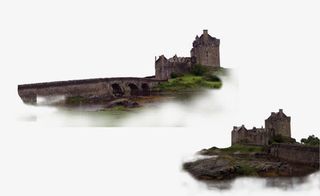 中国风古风建筑白云免抠