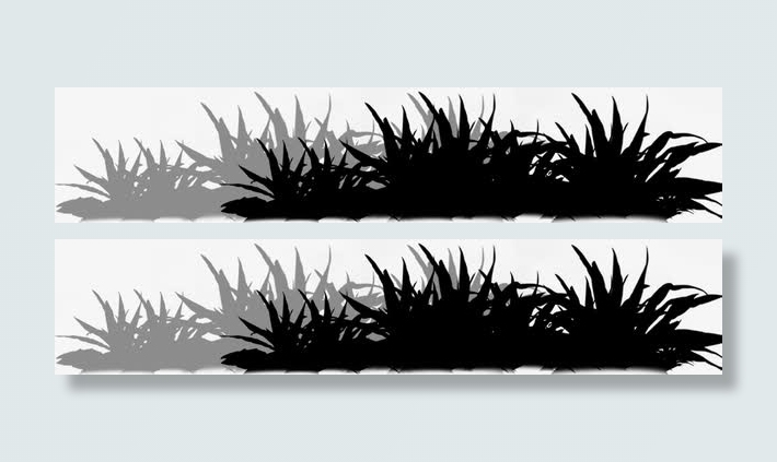 黑色植物草地景观免抠