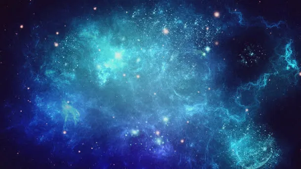 神秘蓝色星空光效免抠