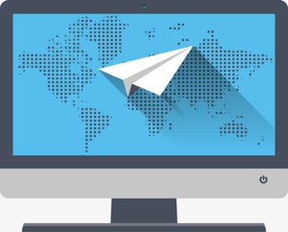 电脑和飞机地图免抠