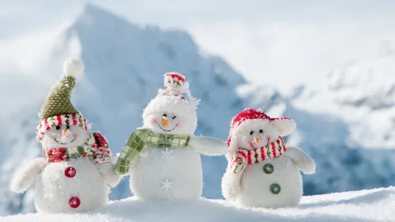 可爱俏皮的创意雪人免抠