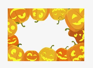 万圣节多个南瓜卡通元素免抠