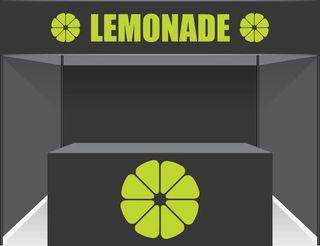 矢量设计柠檬水摊位免抠