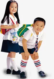 春天清新可爱学生免抠
