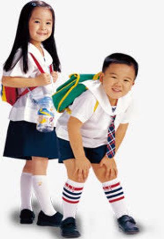 春天清新可爱学生免抠