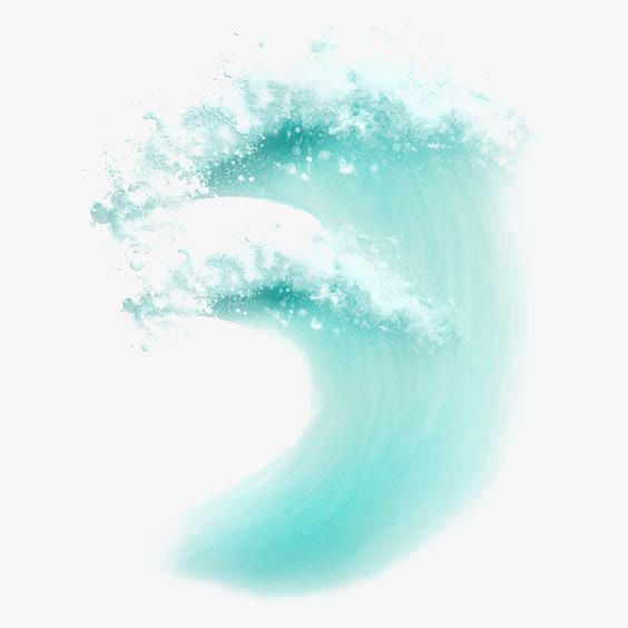 水彩浪花免抠