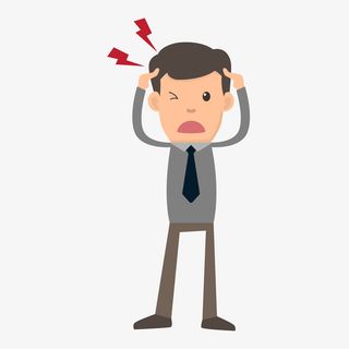 头疼的男人矢量素材免抠