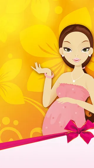 简约孕妇妈妈妇女节手机端H5背景素材高清