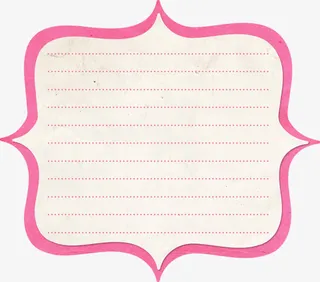 粉色贺卡免抠