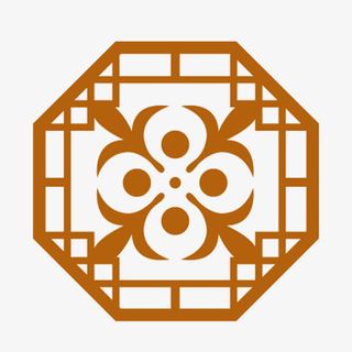 国风八角内花棱格免抠