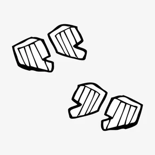 手绘简笔画双引号免抠