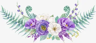 文艺清新花草花环海报设计装饰免抠