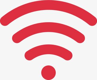 大红色普通纯色wifi免抠