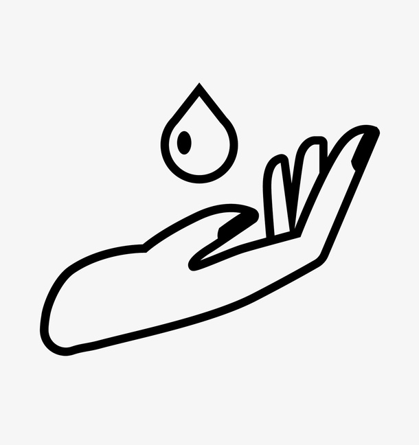 水滴清洁护理图标免抠