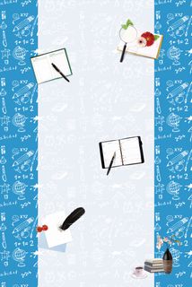 卡通手绘办公文具海报背景高清