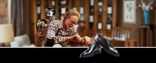 手工高级定制男鞋背景banner高清