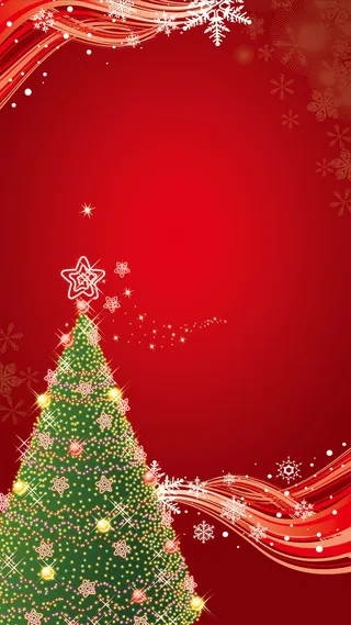 红色圣诞H5背景高清