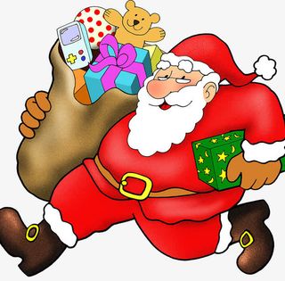 圣诞老人派礼物免抠