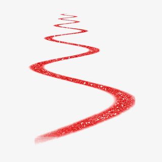 红色线条装饰免抠